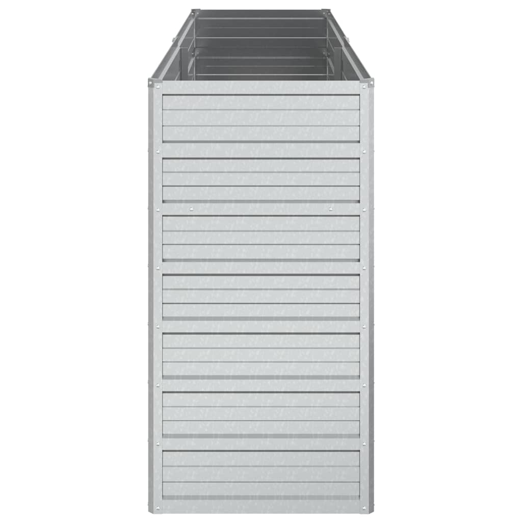 vidaXL Ζαρντινιέρα Υπερυψωμένη Ασημί 160x40x77 εκ. Γαλβανισμ. Χάλυβας - Image 5