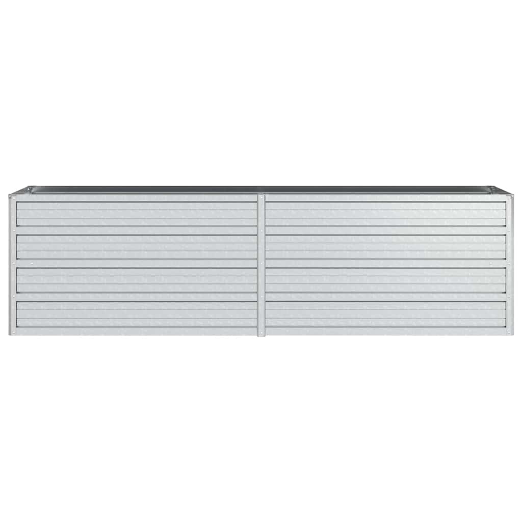vidaXL Ζαρντινιέρα Υπερυψωμένη Ασημί 160x40x45 εκ. Γαλβανισμ. Χάλυβας - Image 4