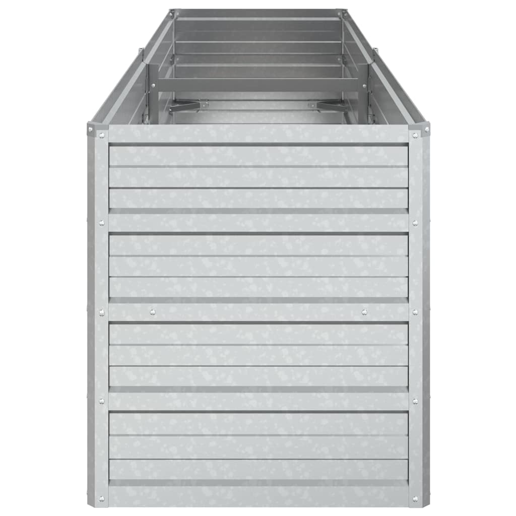 vidaXL Ζαρντινιέρα Υπερυψωμένη Ασημί 160x40x45 εκ. Γαλβανισμ. Χάλυβας - Image 5