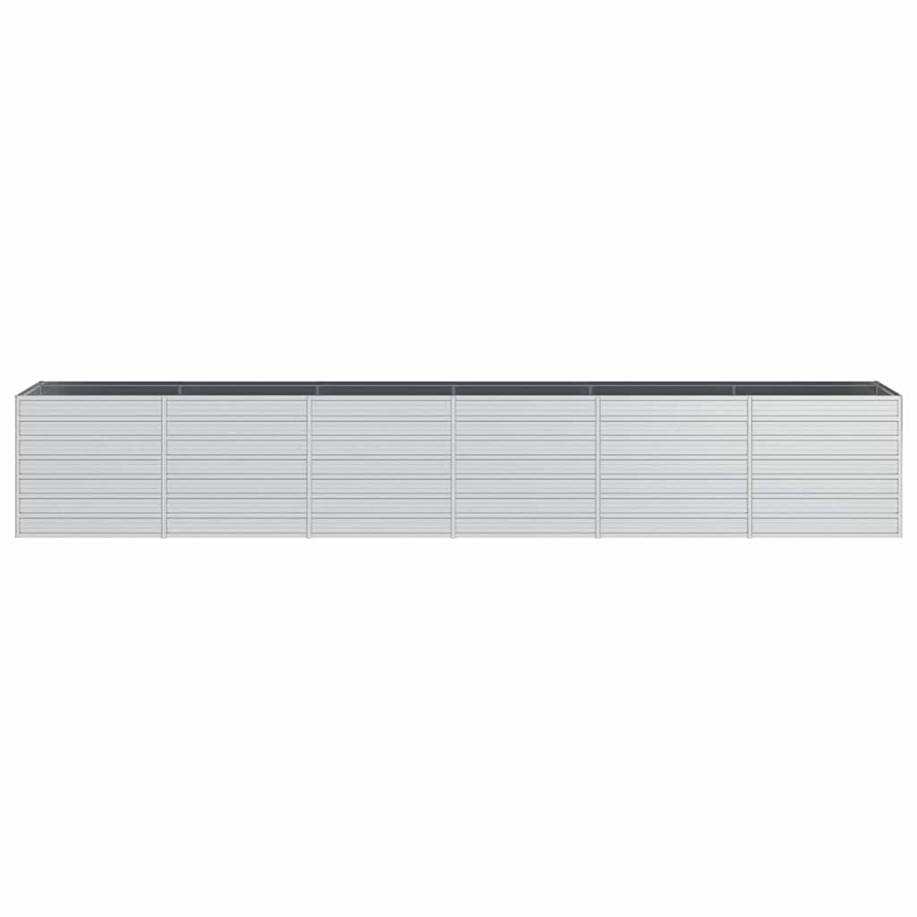 vidaXL Ζαρντινιέρα Υπερυψωμένη Ασημί 480x80x77 εκ. Γαλβανισμ. Χάλυβας - Image 4