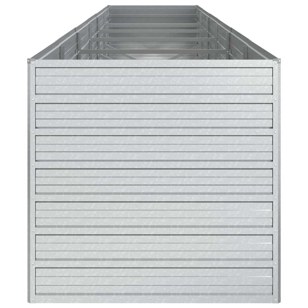vidaXL Ζαρντινιέρα Υπερυψωμένη Ασημί 480x80x77 εκ. Γαλβανισμ. Χάλυβας - Image 5