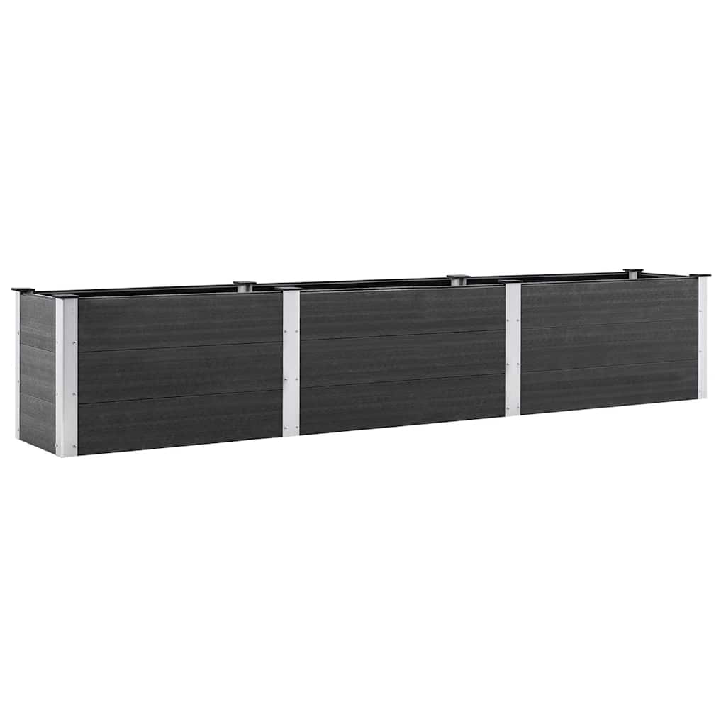 vidaXL Ζαρντινιέρα Υπερυψωμένη Γκρι 300 x 50 x 54 εκ. από WPC - Image 2