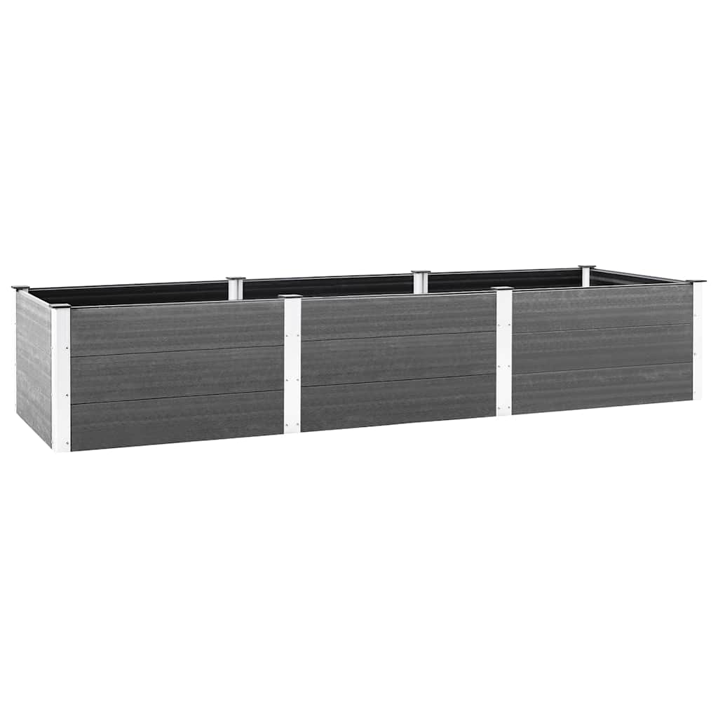 vidaXL Ζαρντινιέρα Κήπου Υπερυψωμένη Γκρι 300 x 100 x 54 εκ. από WPC - Image 2