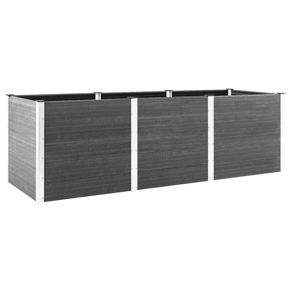 vidaXL Ζαρντινιέρα Υπερυψωμένη Γκρι 300 x 100 x 91 εκ. από WPC - Image 2