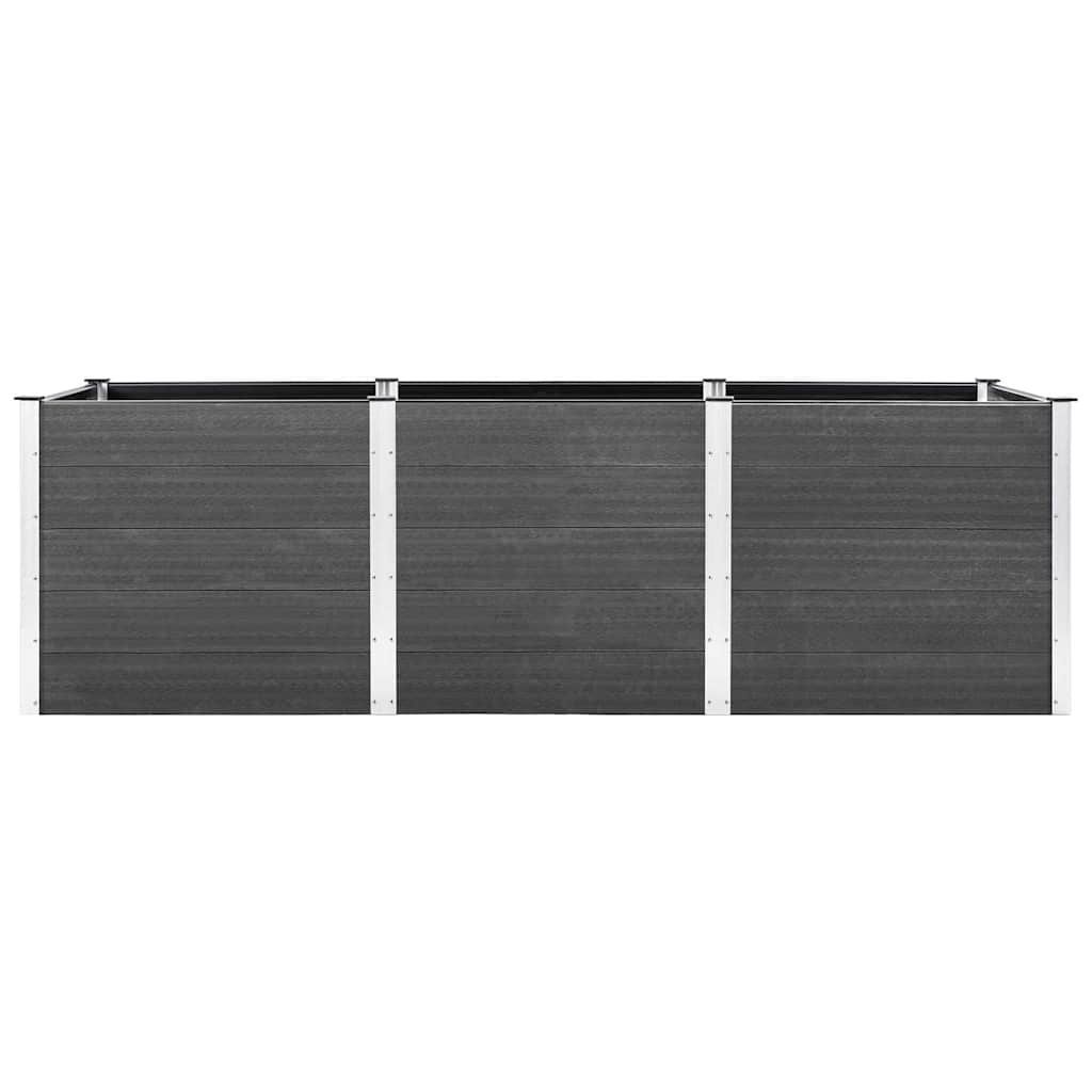 vidaXL Ζαρντινιέρα Υπερυψωμένη Γκρι 300 x 100 x 91 εκ. από WPC - Image 3