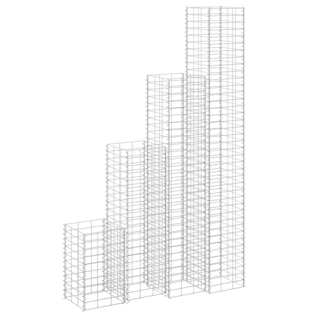 vidaXL Συρματοκιβώτια-Γλάστρες Υπ. 4τεμ 30x30x50/100/150/200εκ Σιδερ.