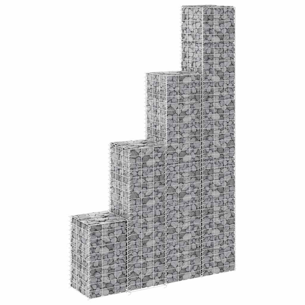 vidaXL Συρματοκιβώτια-Γλάστρες Υπ. 4τεμ 30x30x50/100/150/200εκ Σιδερ. - Image 4