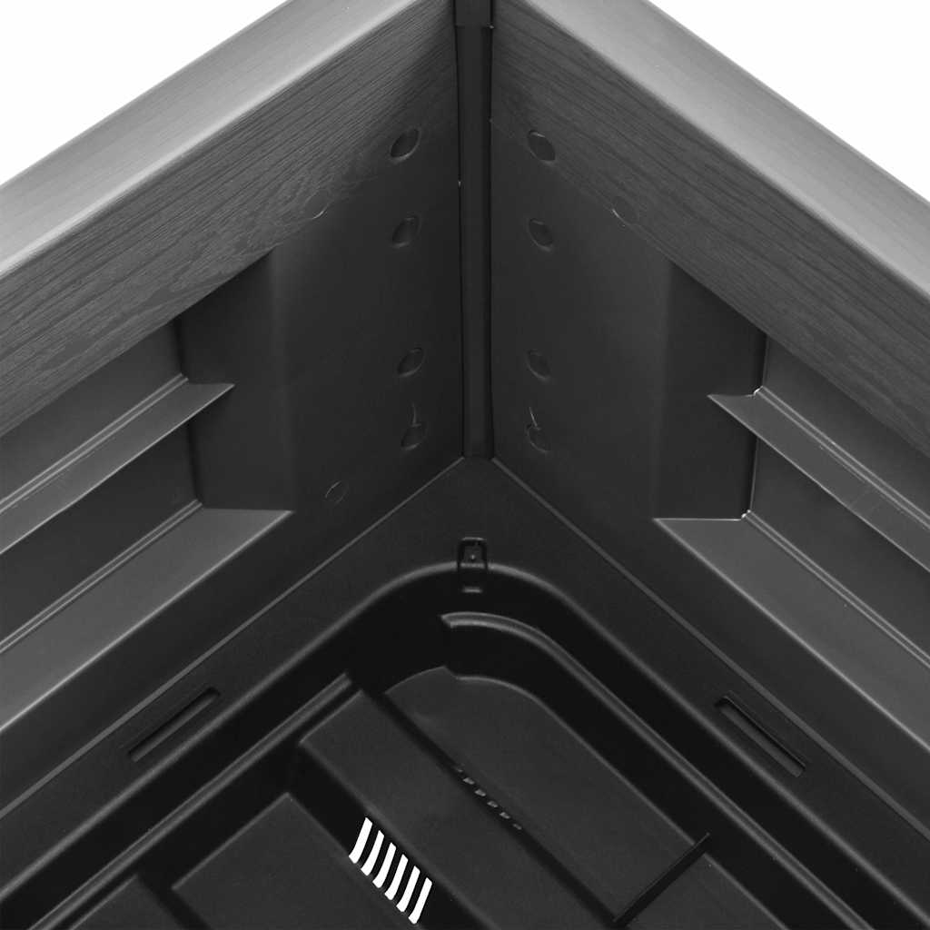 vidaXL Ζαρντινιέρα Υπερυψωμένη Γκρι 43 x 43 x 35 εκ. Πολυπροπυλένιο - Image 4