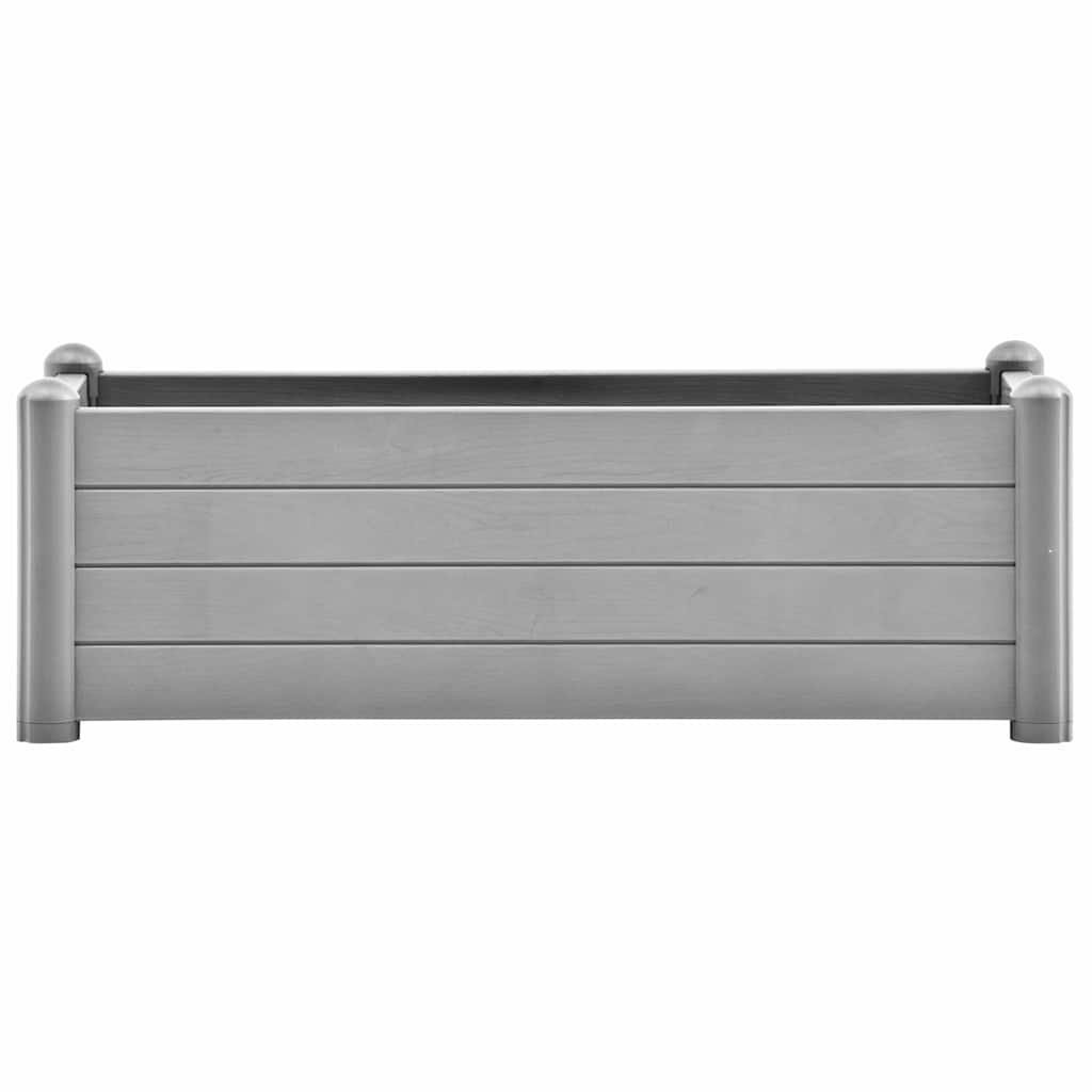 vidaXL Ζαρντινιέρα Υπερυψωμένη Γκρι 100 x 43 x 35 εκ. Πολυπροπυλένιο - Image 3