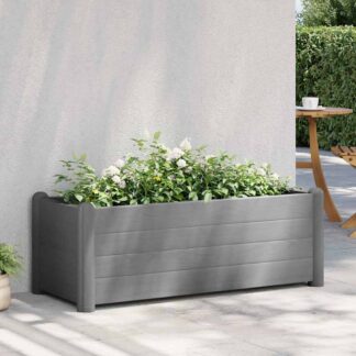 vidaXL Ζαρντινιέρα Υπερυψωμένη Γκρι 100 x 43 x 35 εκ. Πολυπροπυλένιο