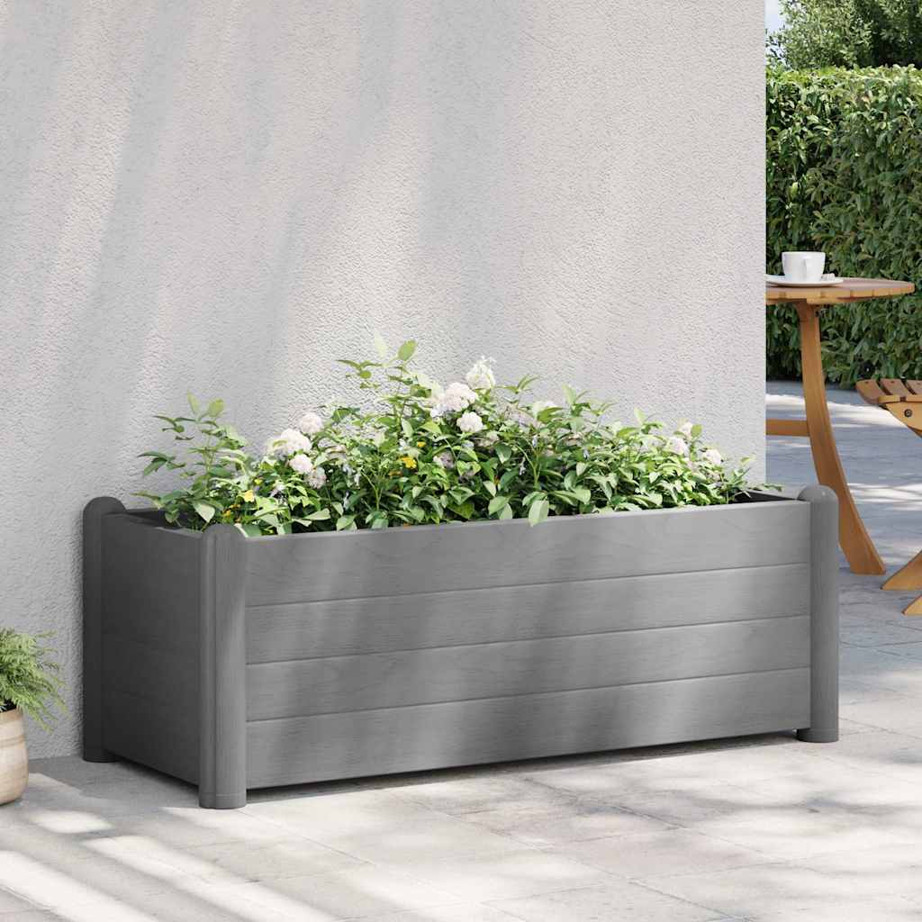 vidaXL Ζαρντινιέρα Υπερυψωμένη Γκρι 100 x 43 x 35 εκ. Πολυπροπυλένιο