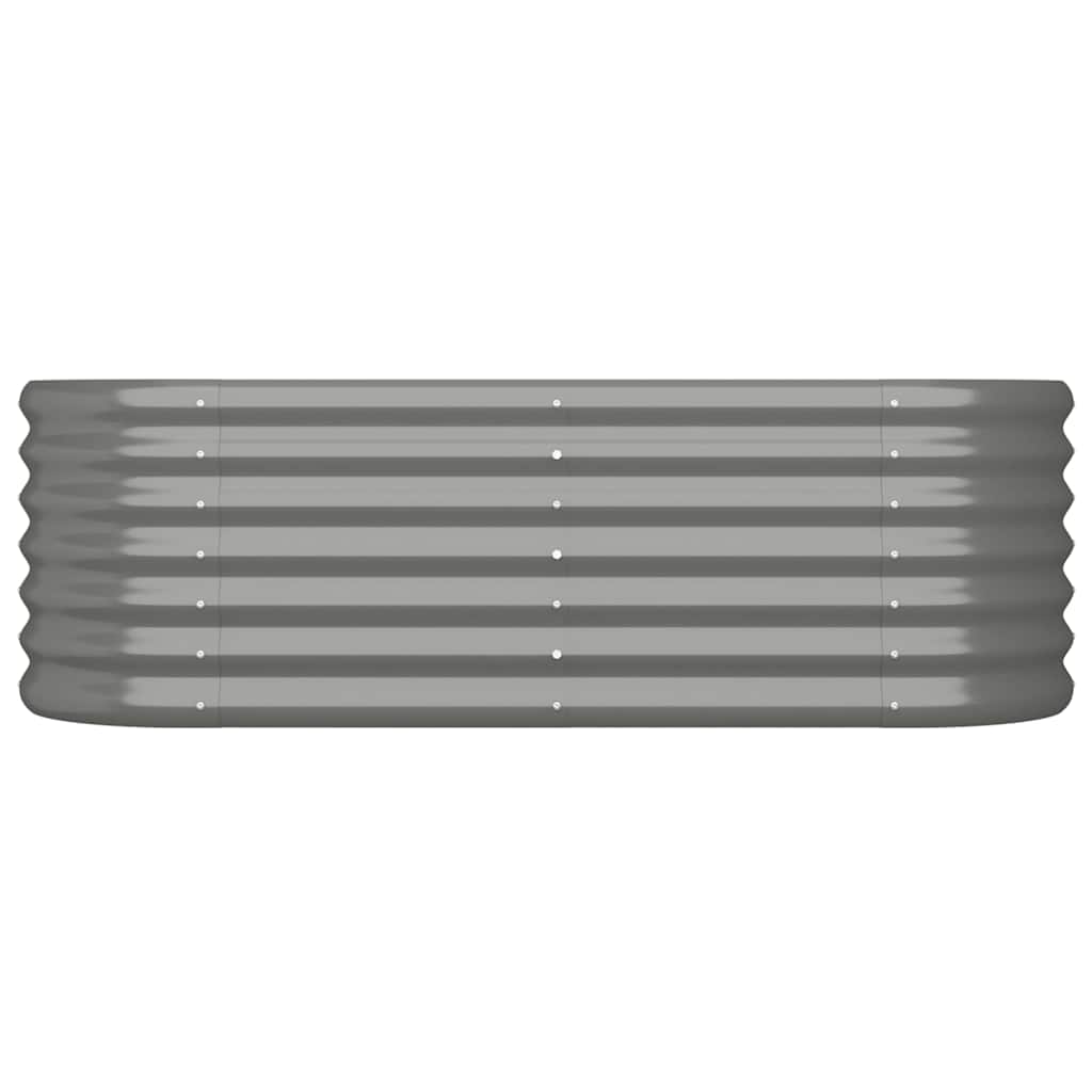 vidaXL Ζαρντινιέρα Υπερυψ. Γκρι 114x40x36 εκ. Γαλβανισμένος χάλυβας - Image 3