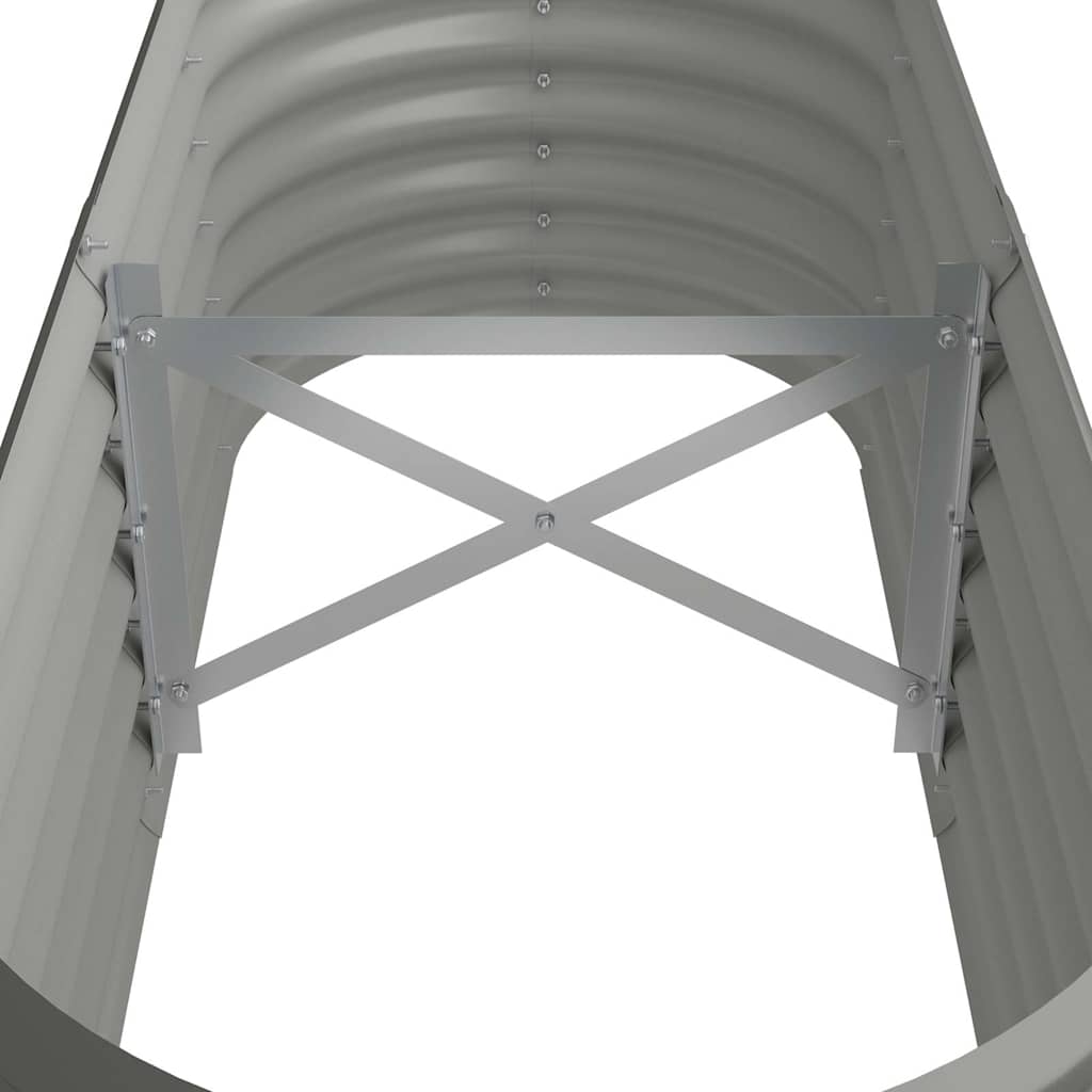 vidaXL Ζαρντινιέρα Υπερυψ. Γκρι 114x40x36 εκ. Γαλβανισμένος χάλυβας - Image 5