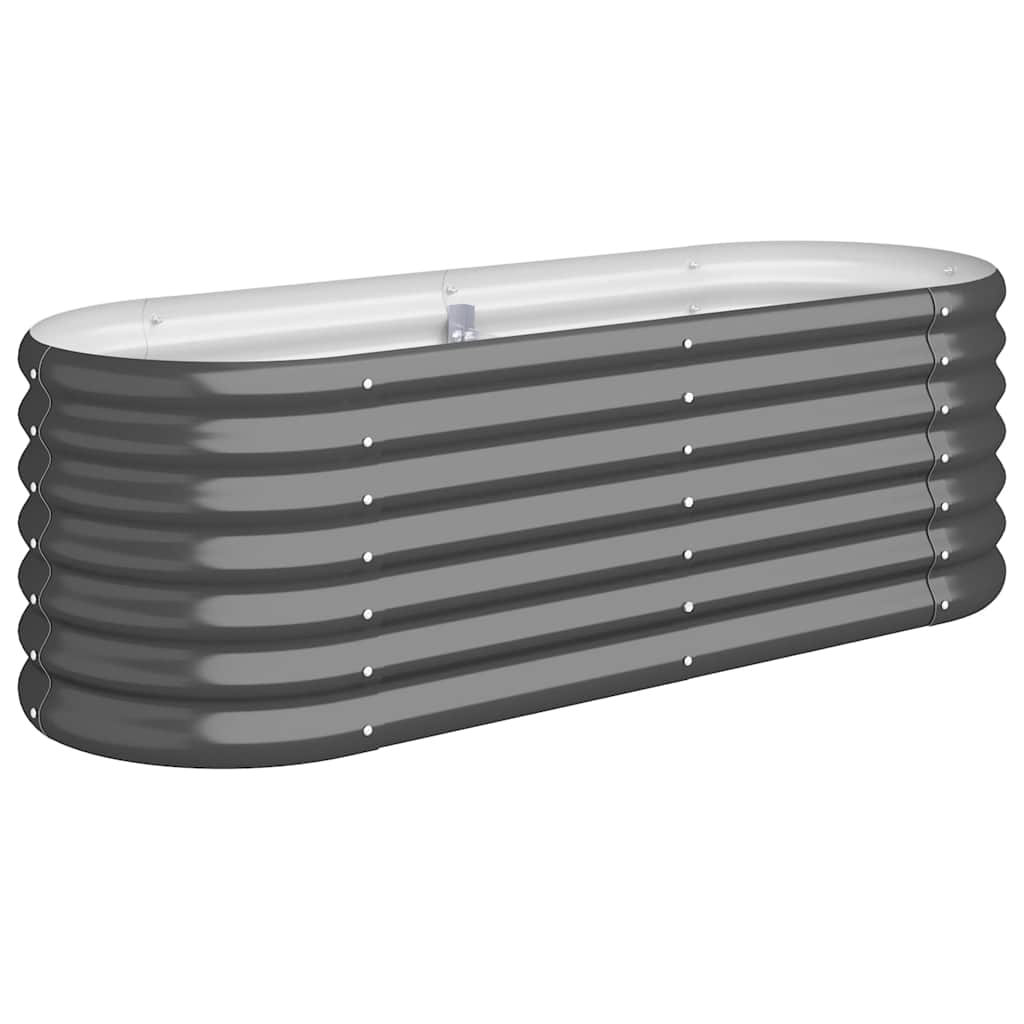 vidaXL Ζαρντινιέρα Υπερυψ. Ανθρακί 114x40x36 εκ. Γαλβανισμένος χάλυβας - Image 2