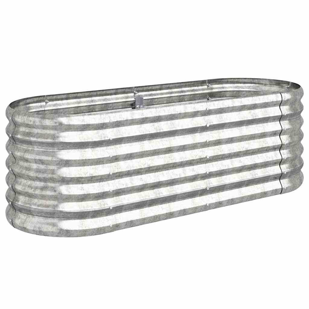 vidaXL Ζαρντινιέρα Υπερυψωμένη Ασημί 114x40x36 εκ. Γαλβανισμένος χάλυβας - Image 2