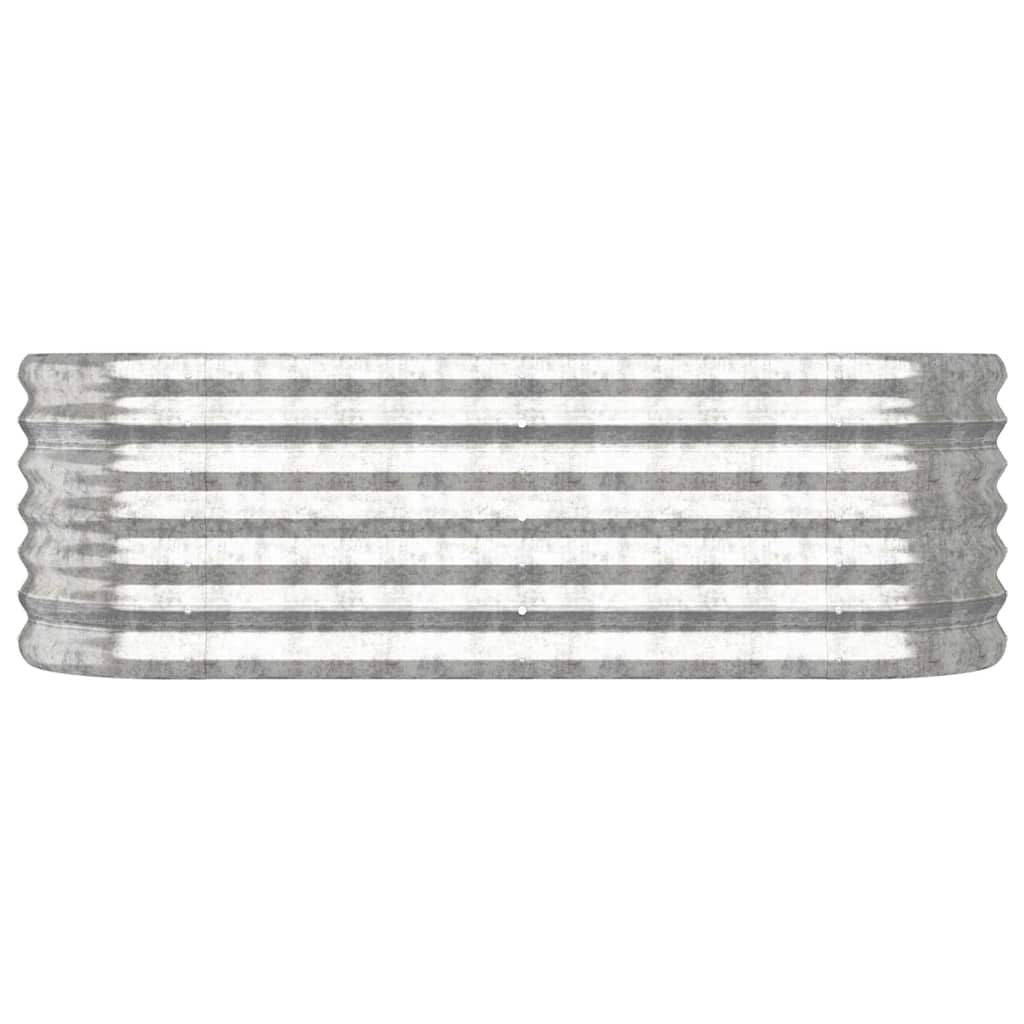 vidaXL Ζαρντινιέρα Υπερυψωμένη Ασημί 114x40x36 εκ. Γαλβανισμένος χάλυβας - Image 3