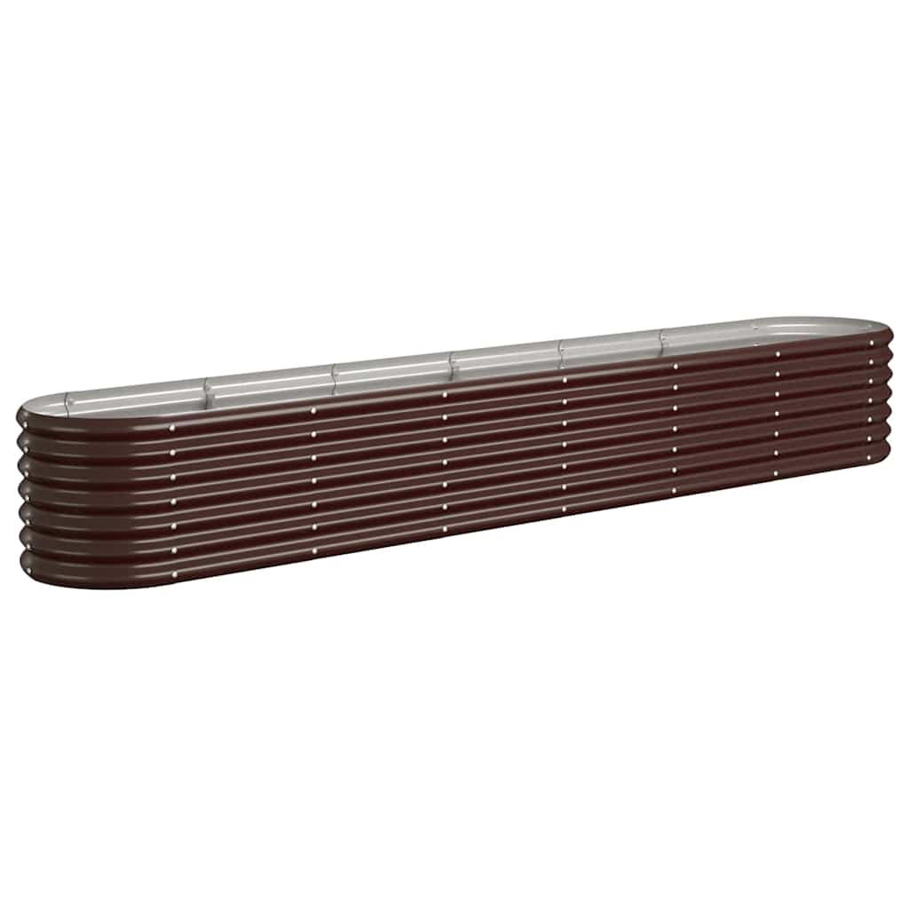 vidaXL Ζαρντινιέρα Καφέ 260x40x36 εκ. Γαλβανισμένος χάλυβας - Image 2