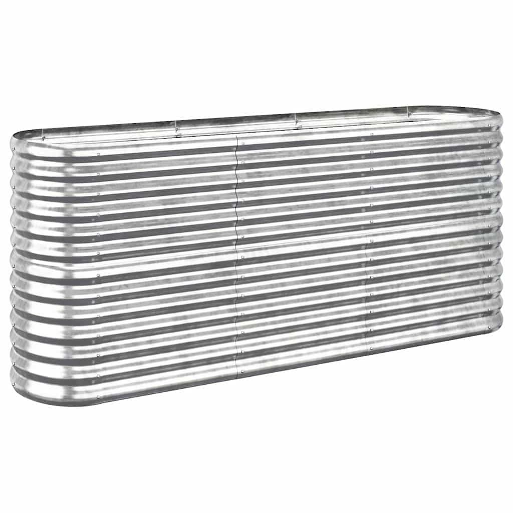 vidaXL Ζαρντινιέρα Ασημί 152x40x68 εκ. Γαλβανισμένος χάλυβας - Image 2