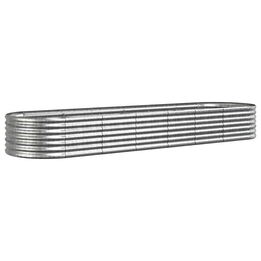 vidaXL Ζαρντινιέρα Ασημί 296x80x36 εκ. Γαλβανισμένος χάλυβας - Image 2