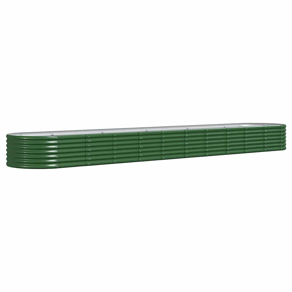 vidaXL Ζαρντινιέρα Πράσινη 440x80x36 εκ Γαλβανισμένος χάλυβας - Image 2