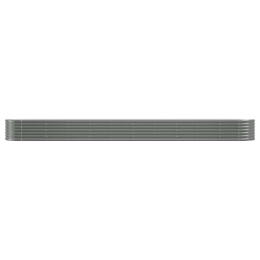 vidaXL Ζαρντινιέρα Γκρι 440x80x36 εκ. Γαλβανισμένος χάλυβας - Image 3