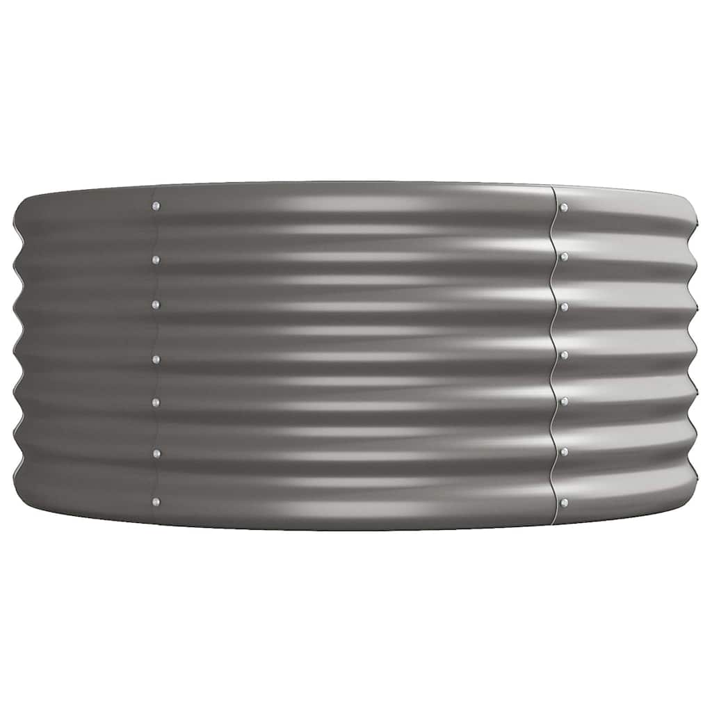 vidaXL Ζαρντινιέρα Γκρι 440x80x36 εκ. Γαλβανισμένος χάλυβας - Image 4