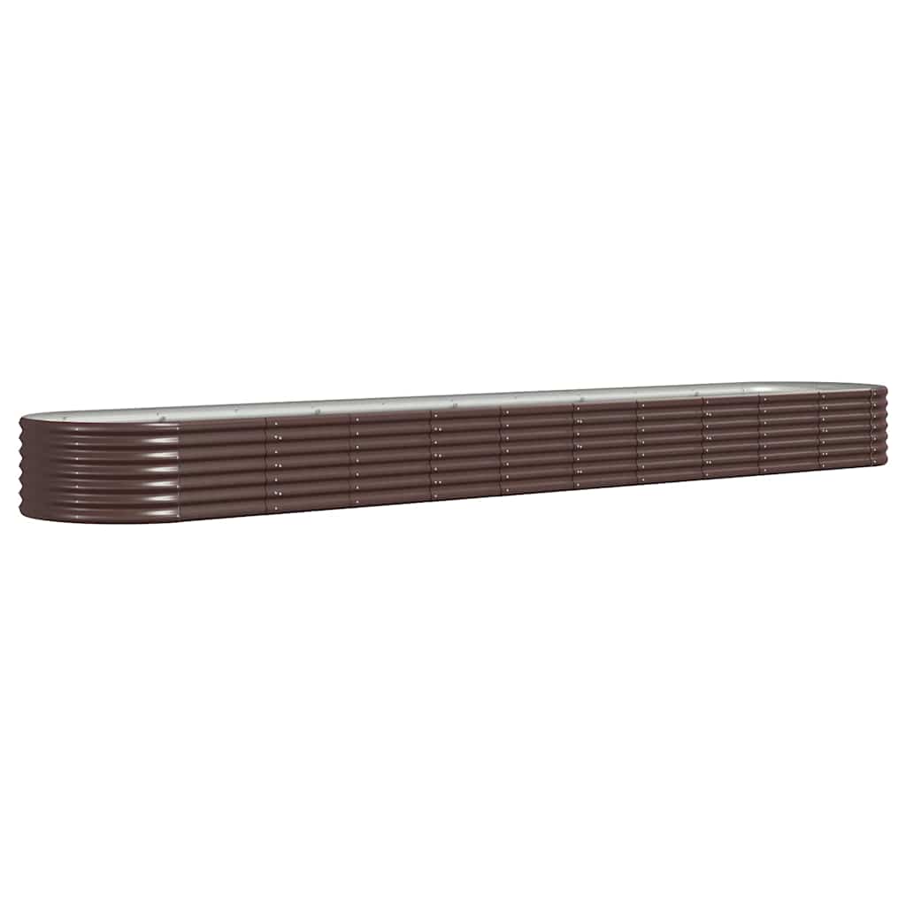 vidaXL Ζαρντινιέρα Καφέ 440x80x36 εκ. Γαλβανισμένος χάλυβας - Image 2