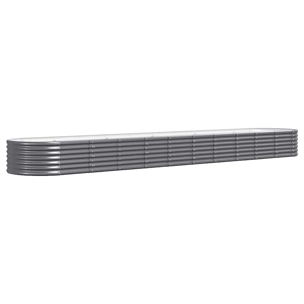 vidaXL Ζαρντινιέρα Ανθρακί 440x80x36 εκ Γαλβανισμένος χάλυβας - Image 2
