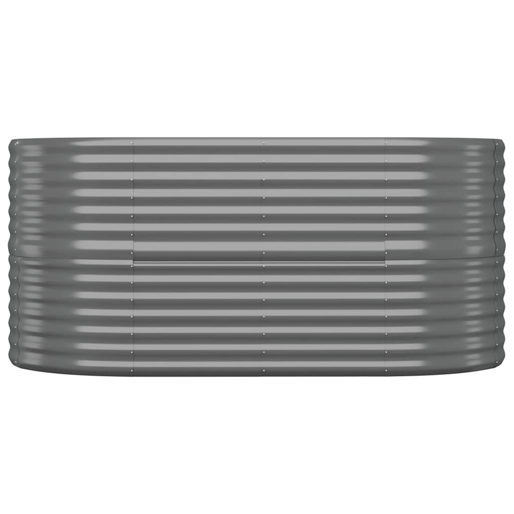 vidaXL Ζαρντινιέρα Γκρι 152x80x68 εκ. Γαλβανισμένος χάλυβας - Image 3