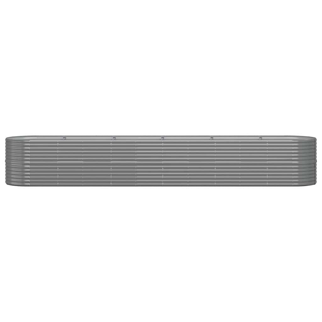 vidaXL Ζαρντινιέρα Γκρι 440x80x68 εκ. Γαλβανισμένος χάλυβας - Image 3