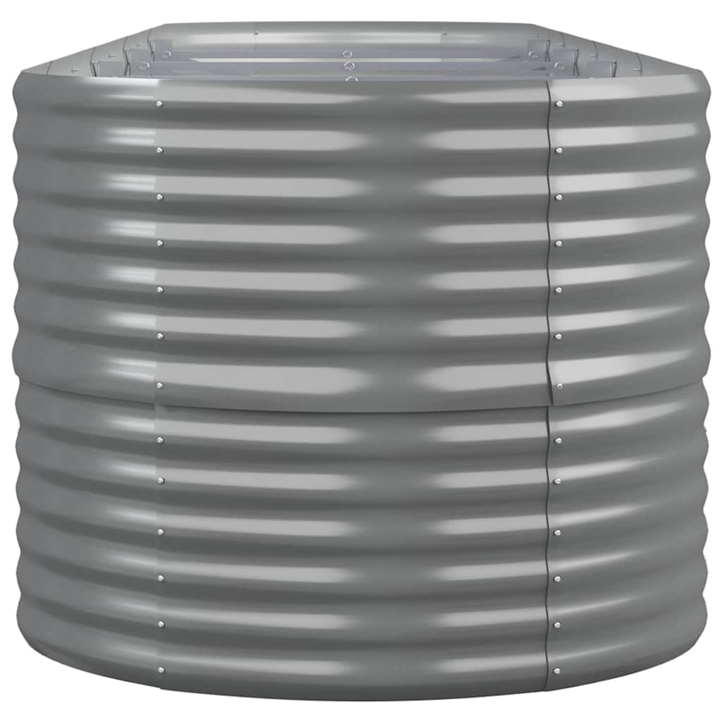 vidaXL Ζαρντινιέρα Γκρι 440x80x68 εκ. Γαλβανισμένος χάλυβας - Image 4