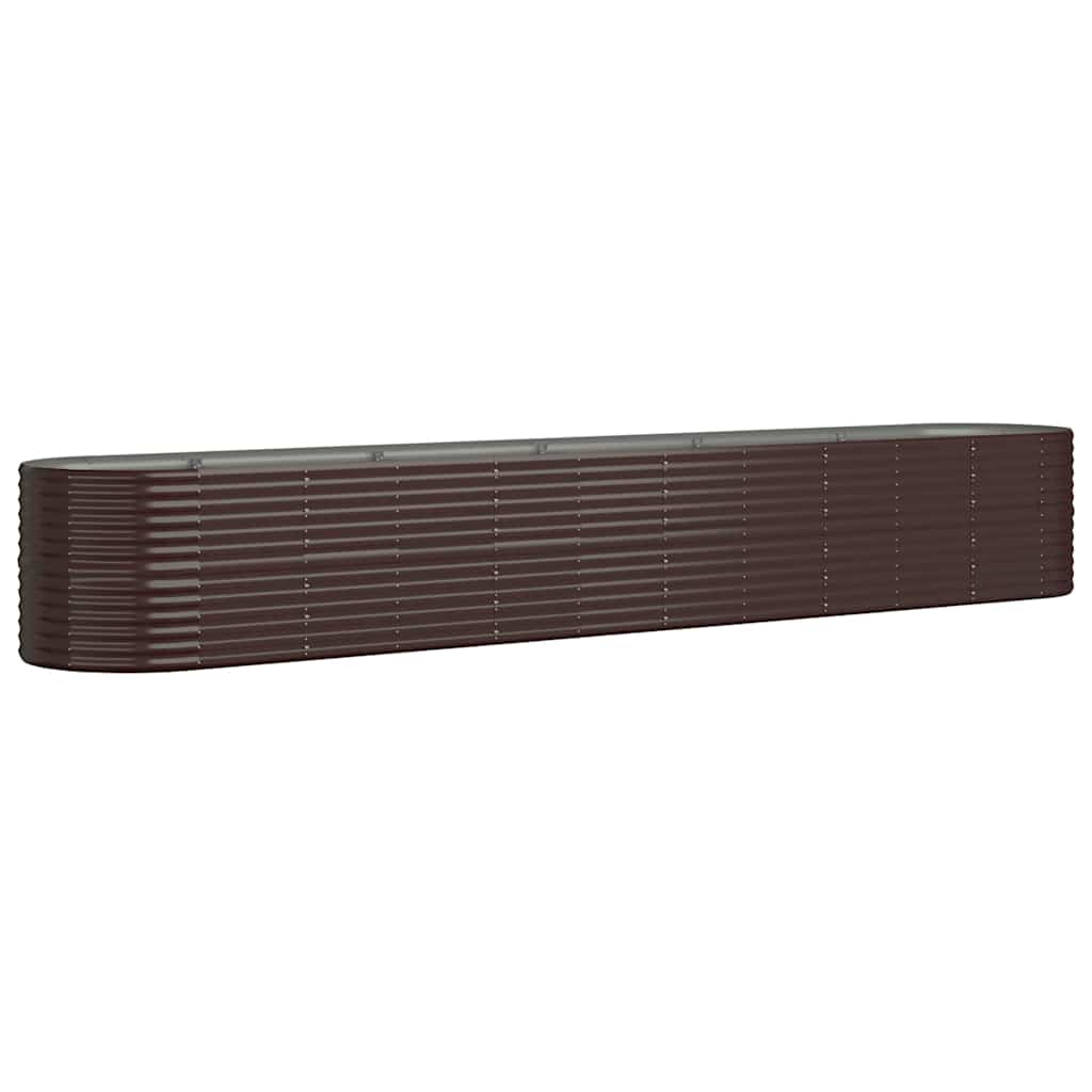 vidaXL Ζαρντινιέρα Καφέ 440x80x68 εκ. Γαλβανισμένος χάλυβας - Image 2