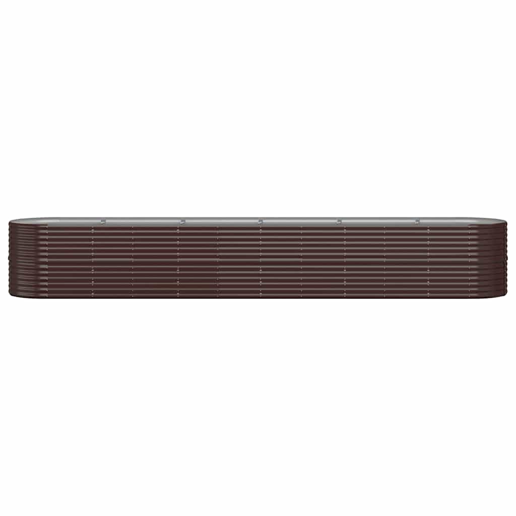 vidaXL Ζαρντινιέρα Καφέ 440x80x68 εκ. Γαλβανισμένος χάλυβας - Image 3