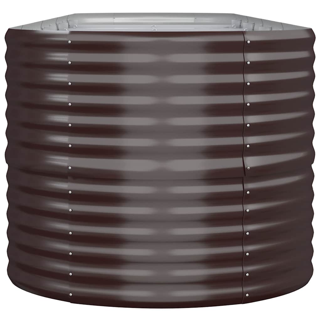 vidaXL Ζαρντινιέρα Καφέ 440x80x68 εκ. Γαλβανισμένος χάλυβας - Image 4