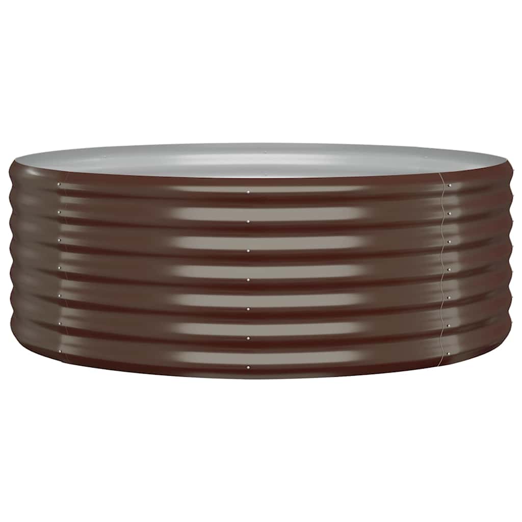 vidaXL Ζαρντινιέρα Καφέ 100x100x36 εκ. Γαλβανισμένος χάλυβας - Image 2