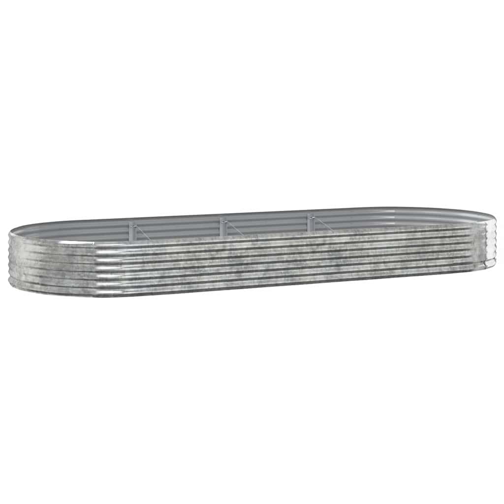 vidaXL Ζαρντινιέρα Ασημί 373x140x36 εκ. Γαλβανισμένος χάλυβας - Image 2