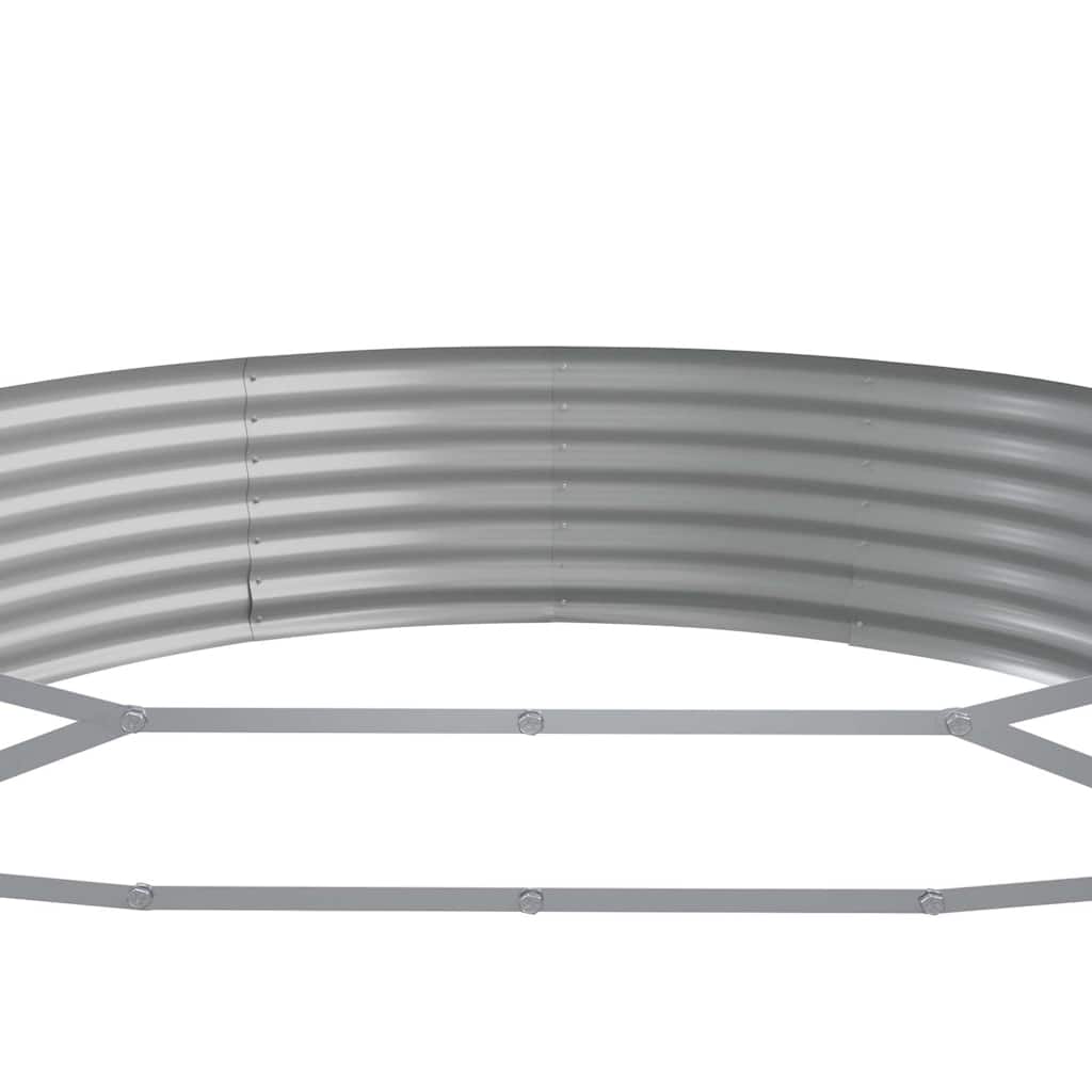 vidaXL Ζαρντινιέρα Ασημί 373x140x36 εκ. Γαλβανισμένος χάλυβας - Image 5