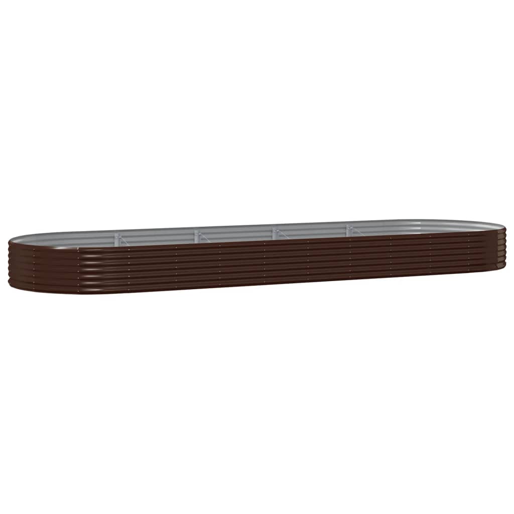 vidaXL Ζαρντινιέρα Καφέ 450x140x36 εκ. Γαλβανισμένος χάλυβας - Image 2