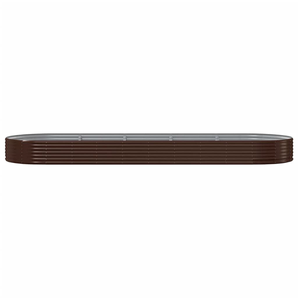 vidaXL Ζαρντινιέρα Καφέ 450x140x36 εκ. Γαλβανισμένος χάλυβας - Image 3