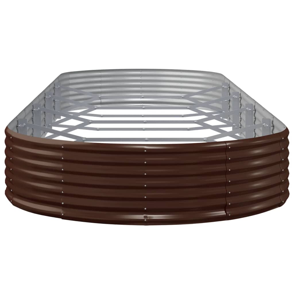vidaXL Ζαρντινιέρα Καφέ 450x140x36 εκ. Γαλβανισμένος χάλυβας - Image 4