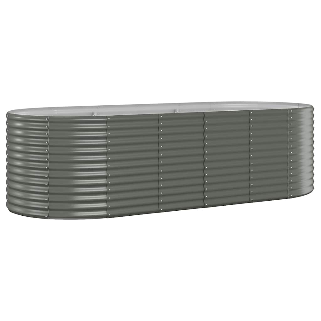 vidaXL Ζαρντινιέρα Γκρι 249x100x68 εκ. Γαλβανισμένος χάλυβας - Image 2