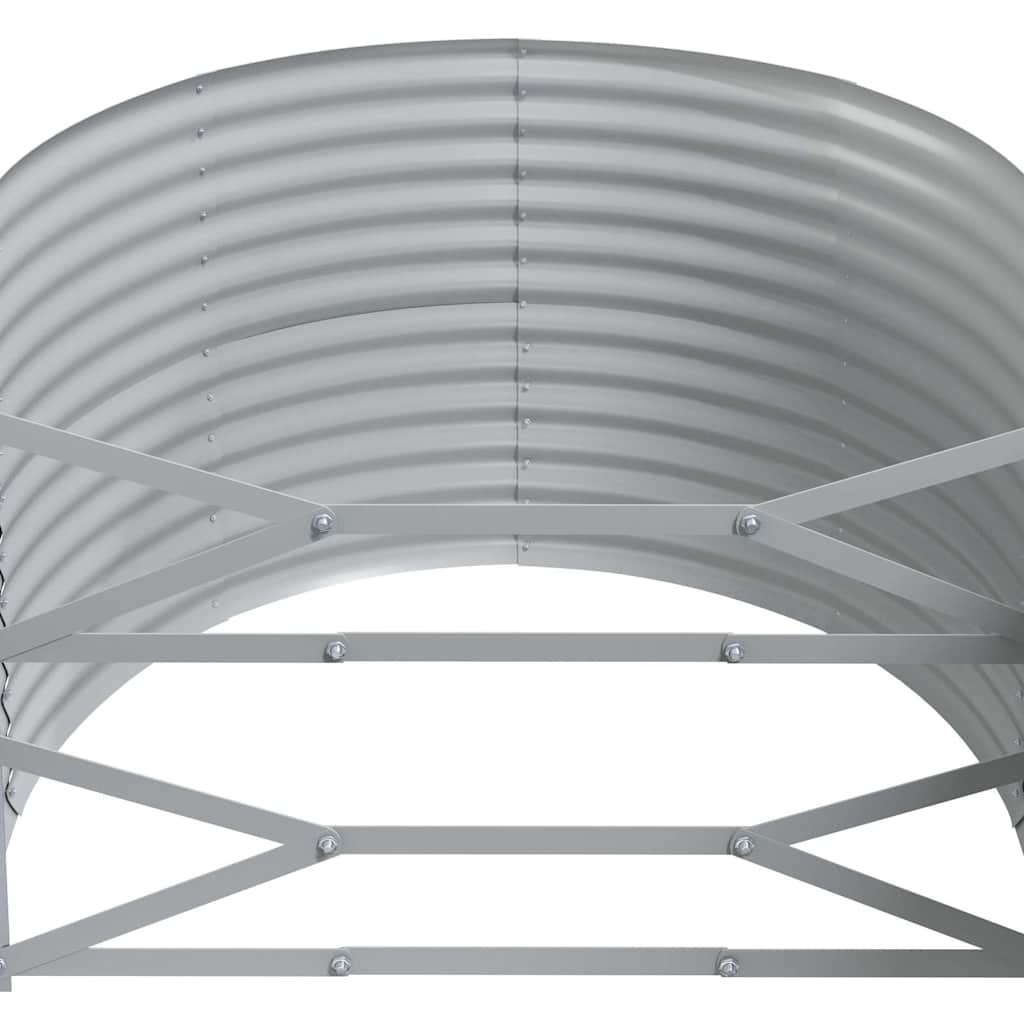 vidaXL Ζαρντινιέρα Γκρι 249x100x68 εκ. Γαλβανισμένος χάλυβας - Image 5