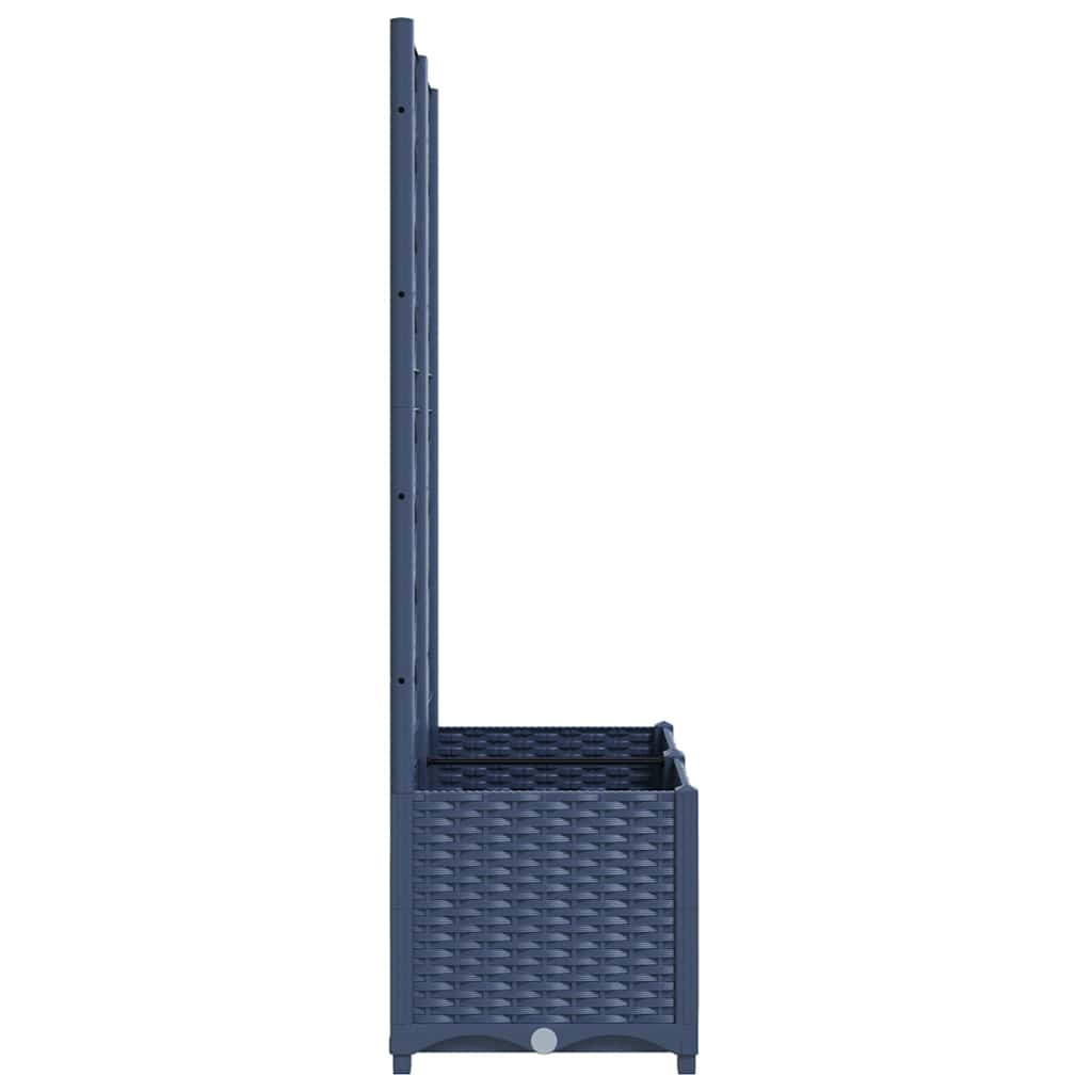 vidaXL Γλάστρα Κήπου με Πλέγμα Μπλε Γκρι 80x40x136 εκ. από Πολυπροπυλένιο - Image 5