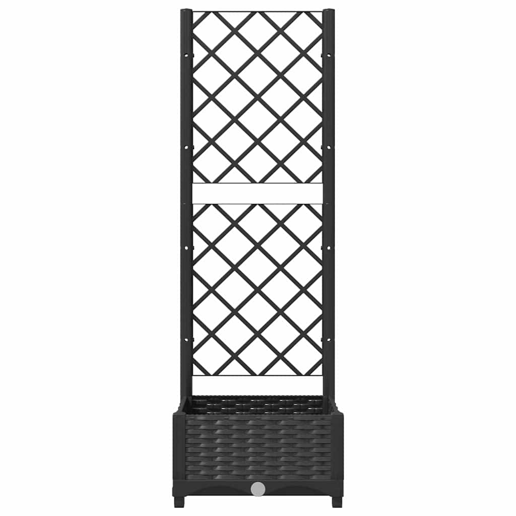 vidaXL Γλάστρα Κήπου με Πλέγμα Μαύρη 40x40x121,5 εκ. από Πολυπροπυλένιο - Image 4