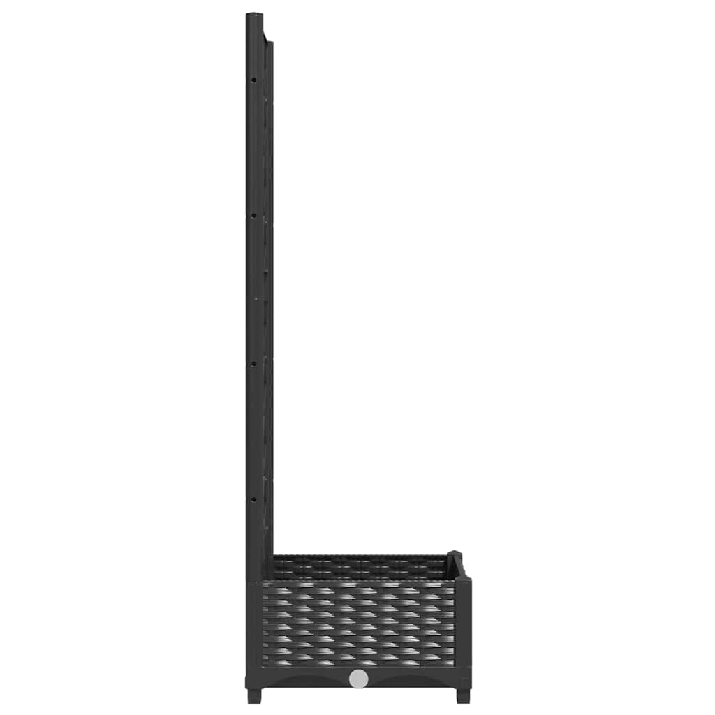 vidaXL Γλάστρα Κήπου με Πλέγμα Μαύρη 40x40x121,5 εκ. από Πολυπροπυλένιο - Image 5