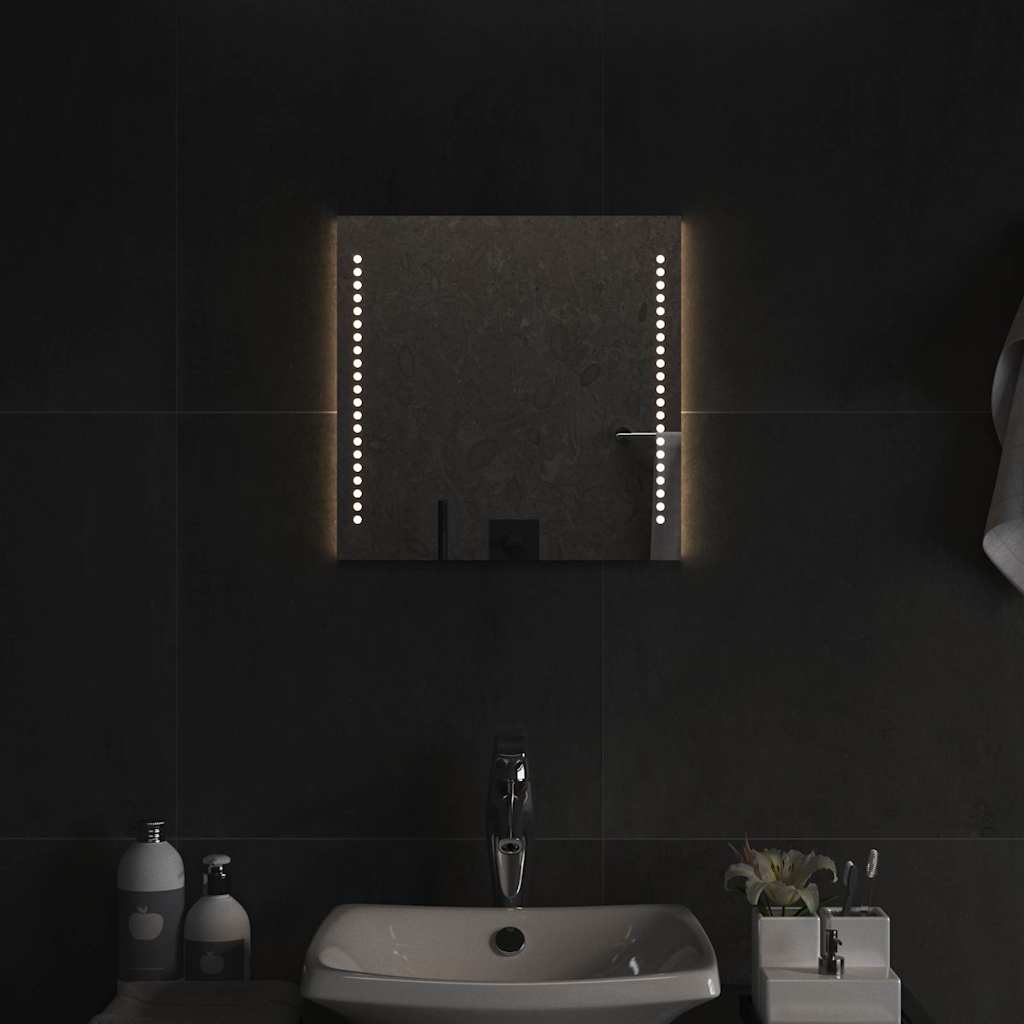 vidaXL Καθρέφτης Μπάνιου με LED 40x40 εκ.
