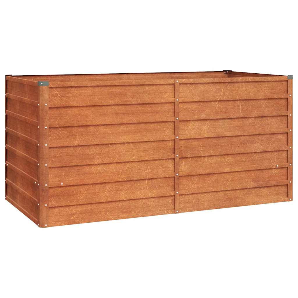 vidaXL Ζαρντινιέρα Σκουριασμένο 160x80x77 εκ. Ατσάλι Σκληρυθέν Αέρα - Image 2