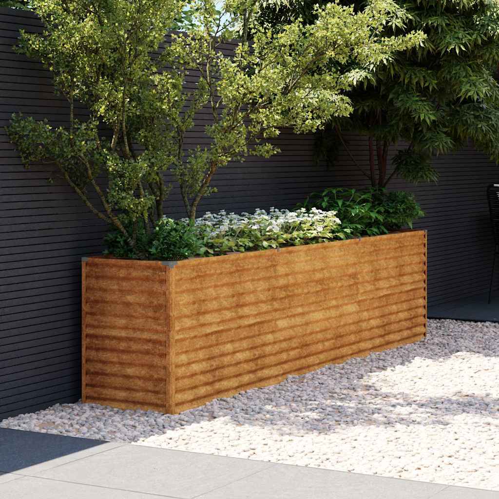 vidaXL Υπερυψωμένο Ζαρντινιέρα Κήπου 291 x 50 x 69 εκ. από Ατσάλι Corten