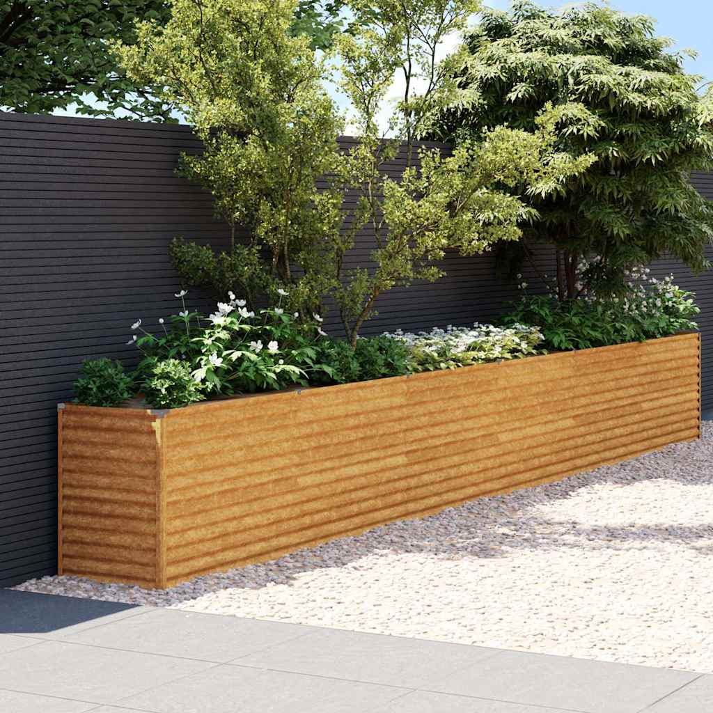 vidaXL Υπερυψωμένο Ζαρντινιέρα Κήπου 578 x 50 x 69 εκ. από Ατσάλι Corten