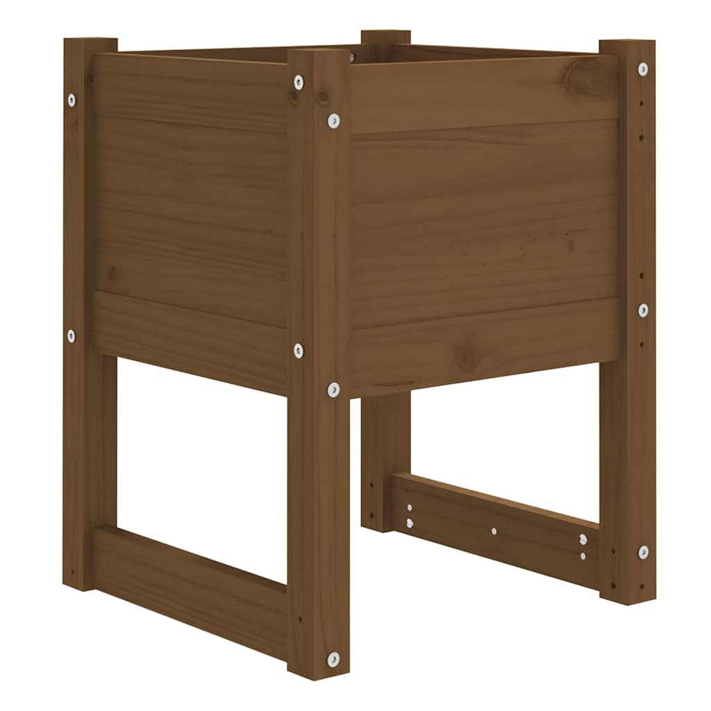 vidaXL Ζαρντινιέρες 2 τεμ. Μελί 40x40x52,5 εκ. από Μασίφ Ξύλο Πεύκου - Image 4